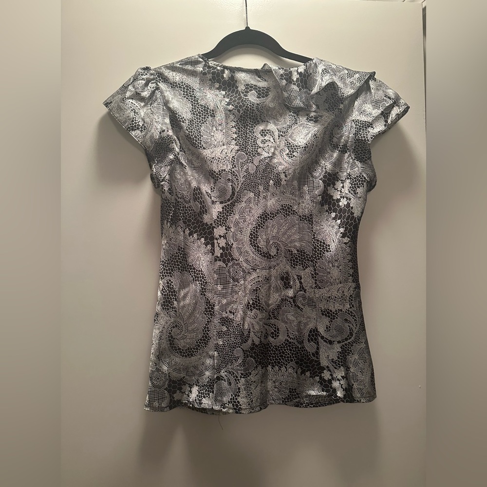 Two Hayley Matthews short sleeve blouses - great for under suit jacket.  Size M - Picture 5 of 5